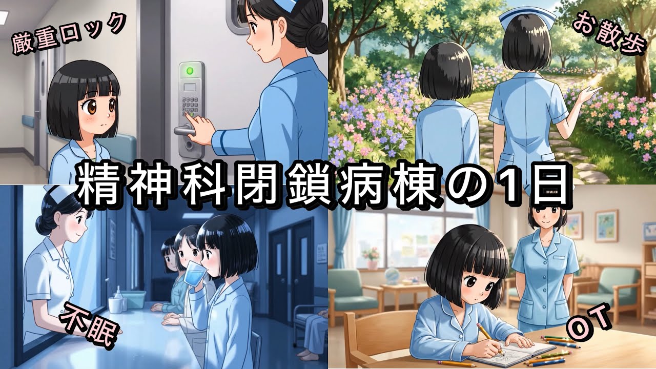 【精神科】閉鎖病棟の1日【アニメ】