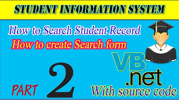 VB.NET Student Information System |How to Create Search Form |using MS Access DB #2