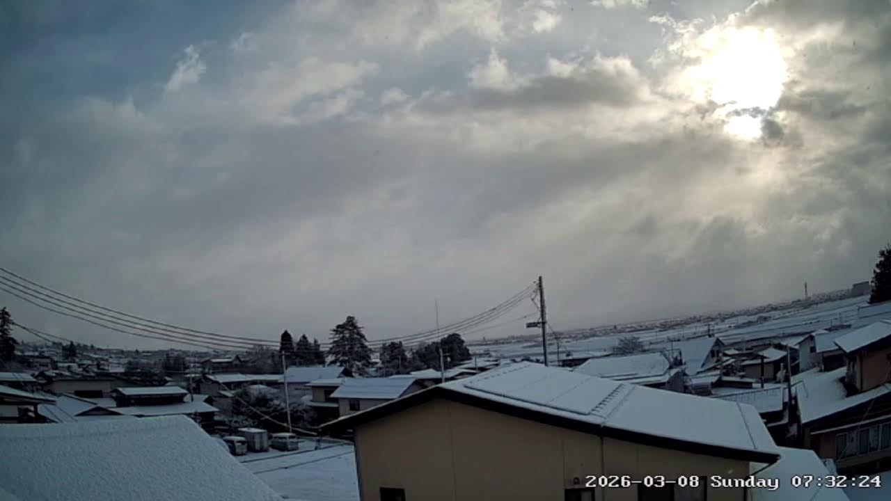 甑岳が見える山形県西村山郡河北町ライブカメラ Yamagata Nishimurayamagun Live camera.world.cam