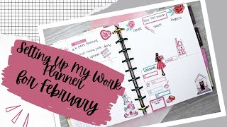Setting Up My Work Planner For February//Combining A Monthly with Dashboard Layouts