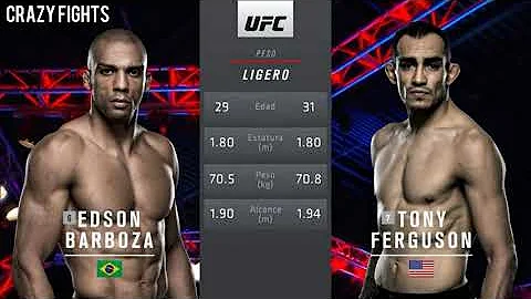 Edson Barboza vs Tony Ferguson - Lightweight Bout ...
