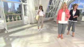Liz Claiborne New York Jackie Linen Crop Pants with Mary Beth Roe