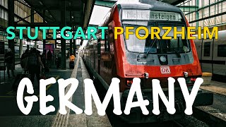 Germany 4K Traveling by train from Stuttgart to Pforzheim ASMR