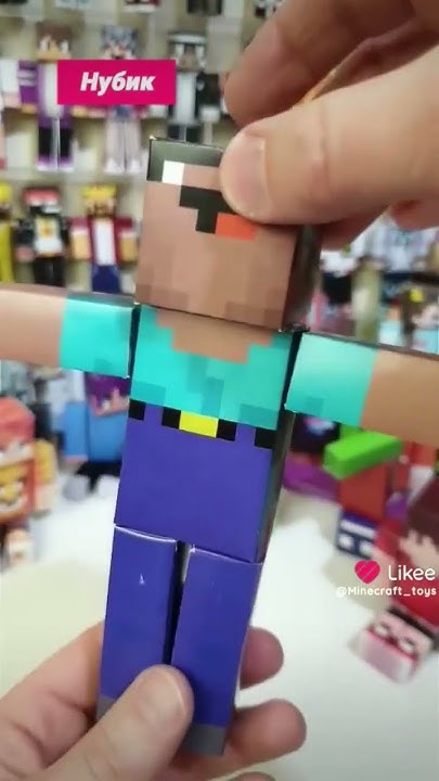 Нубик кубик 3D-игрушка #minecraft #майнкрафт #нуб #нубик # ...