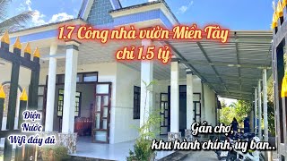 T. 170 - Đẹp mê mẩn!! 1.7 Công Nhà vườn Miền Tây giá rẻ | Thị trấn Bình Phú, H. Cai Lậy, Tiền Giang