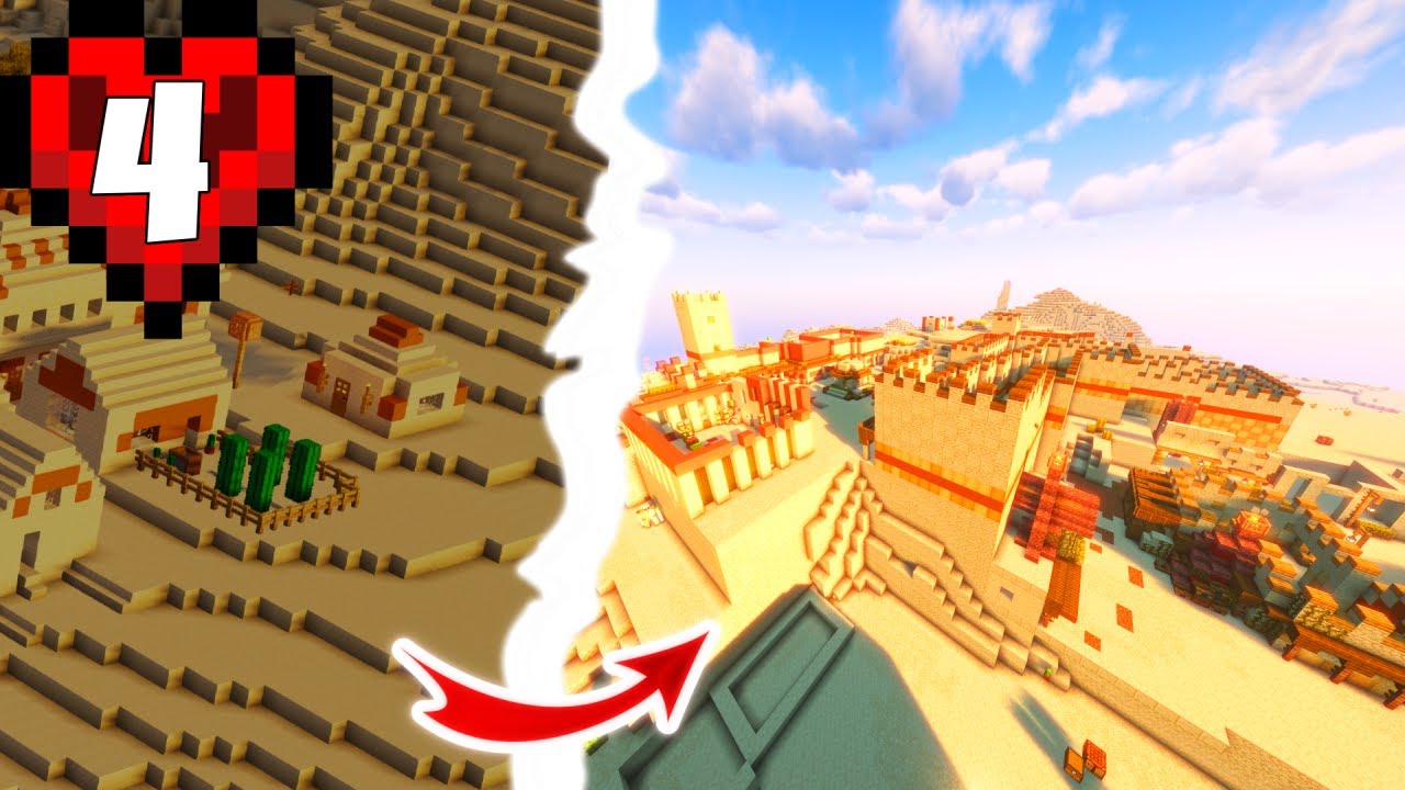 I Transformed The VILLAGE in Minecraft Hardcore - YouTube