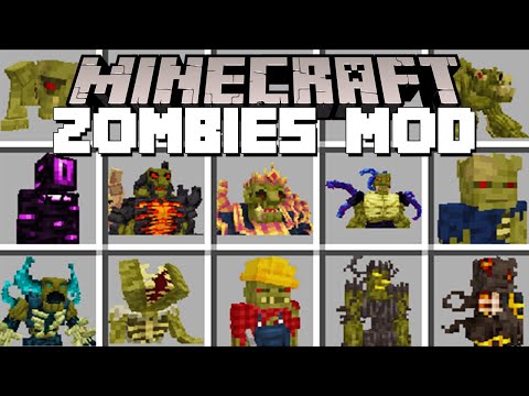 Minecraft ZOMBIE MOD / MORE ZOMBIES MOBS MOD! (Minecraft Mods)