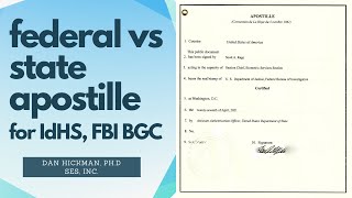 State Apostille or Federal Apostille for FBI Background Checks