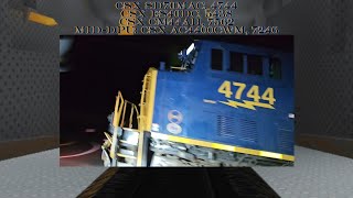 (The MAC Screams In The Night) CSX SD70MAC Leads M372 On The Old Main Line Subdivision