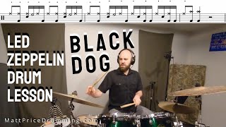 Led Zeppelin "Black Dog" | Drum Lesson & Transcription