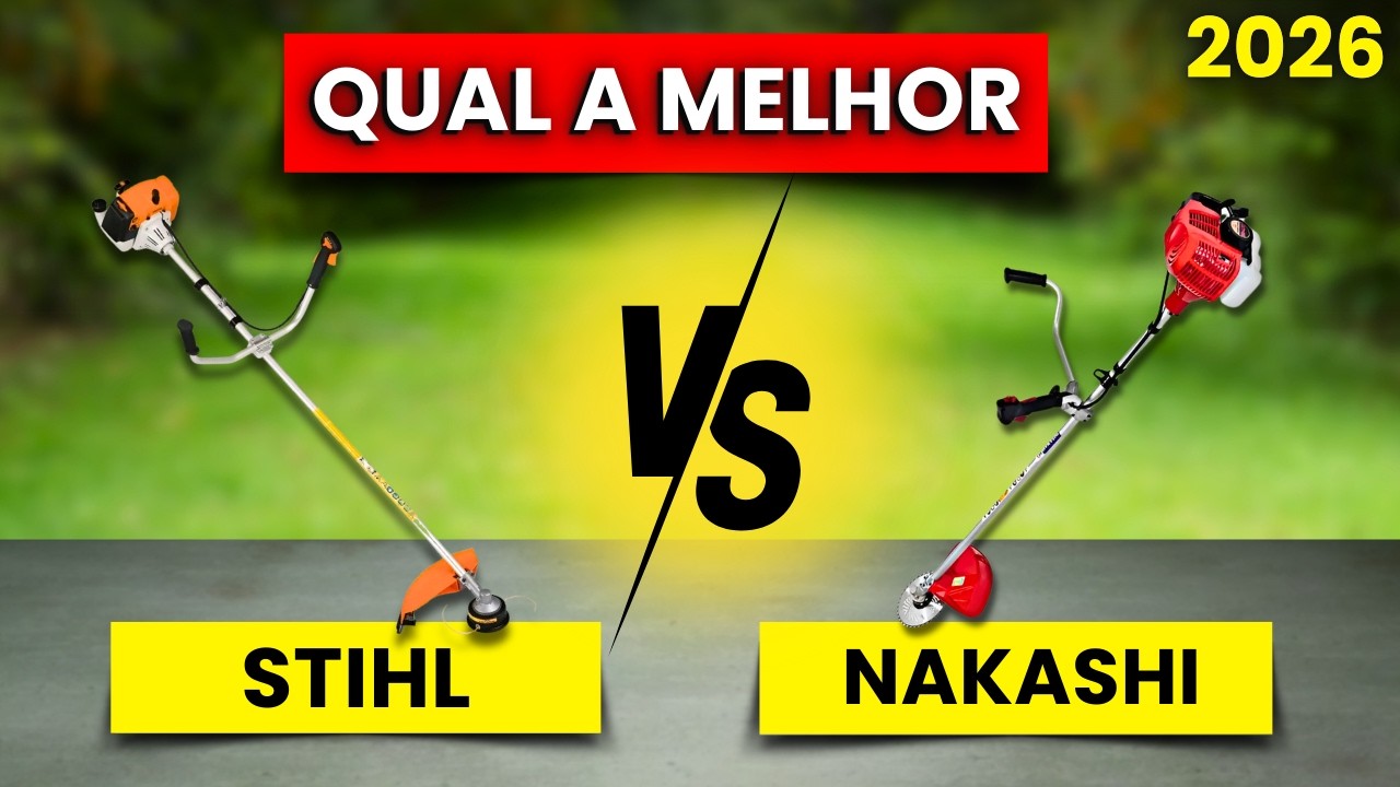STIHL vs NAKASHI: Qual a MELHOR ROÇADEIRA À GASOLINA para Comprar em 2026?
