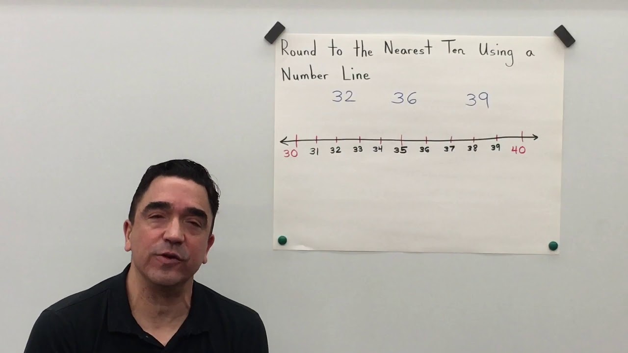 Round to the Nearest Ten Using a Number Line / My Growing Brain - YouTube