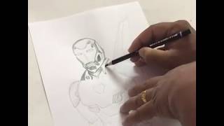 IRON MAN - (Avengers: Infinity War) | Charcoal Drawing screenshot 2