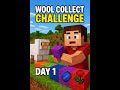 Minecraft Wool Collect Challenge DAY 1 | Kya Mai 16 Colours ke Wool Collect Kar Paunga?😱|#trending
