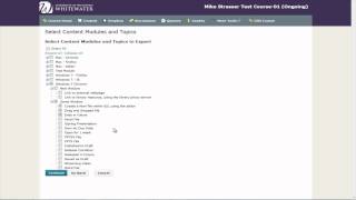 Desire2Learn v10.3: Export Components