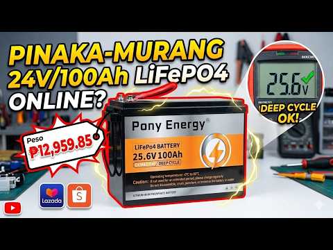 Lifepo4 24V 100AH low badget