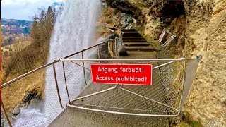 Walk Under a Waterfall in Norway 🇳🇴 Steindalsfossen