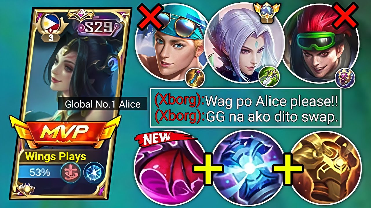 ALICE CHEAT BUILD ENEMIES AUTO LOSE!! | WITH THIS BUILD QUEENS WINGS ...