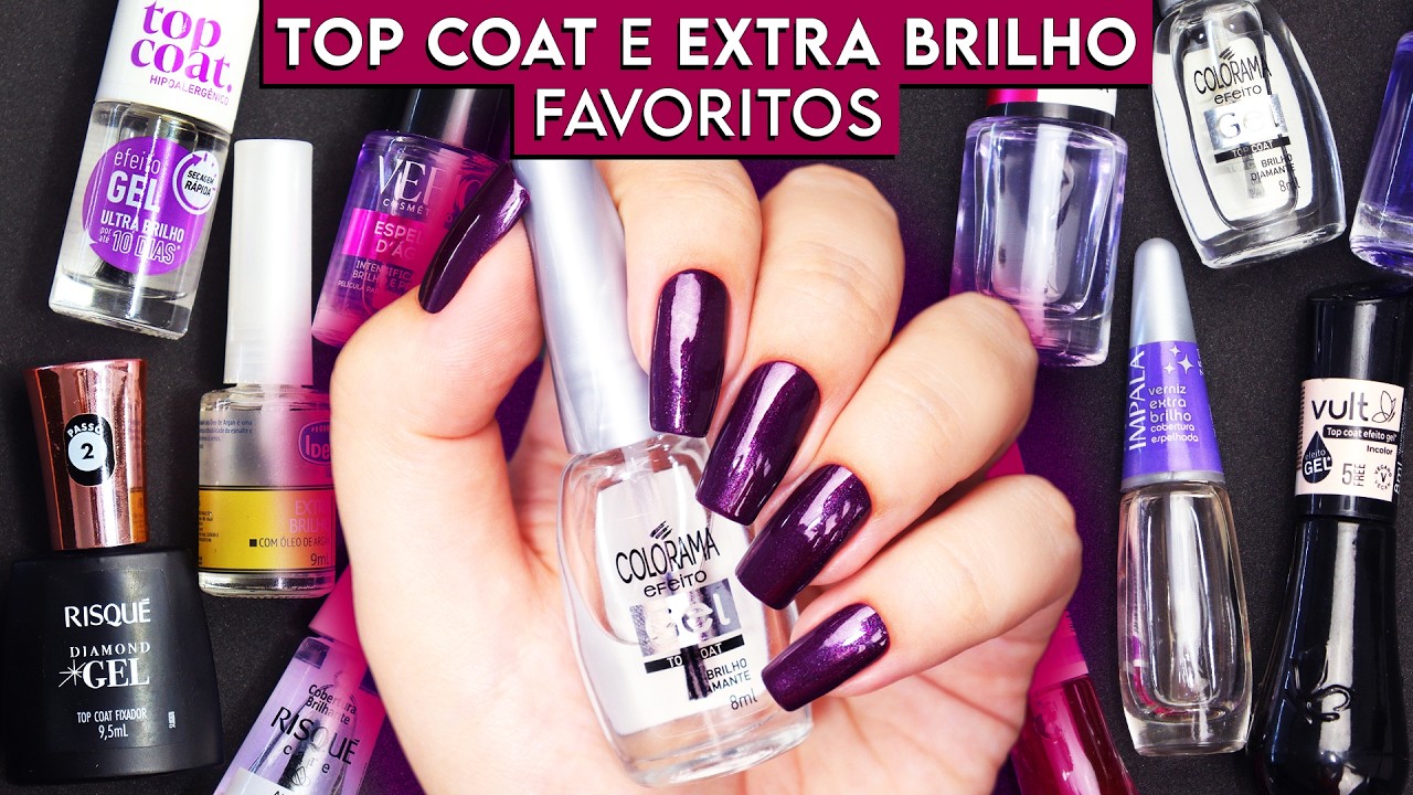 Os Melhores EXTRA BRILHOS e TOP COATS para as Unhas | Dicas de Esmaltes