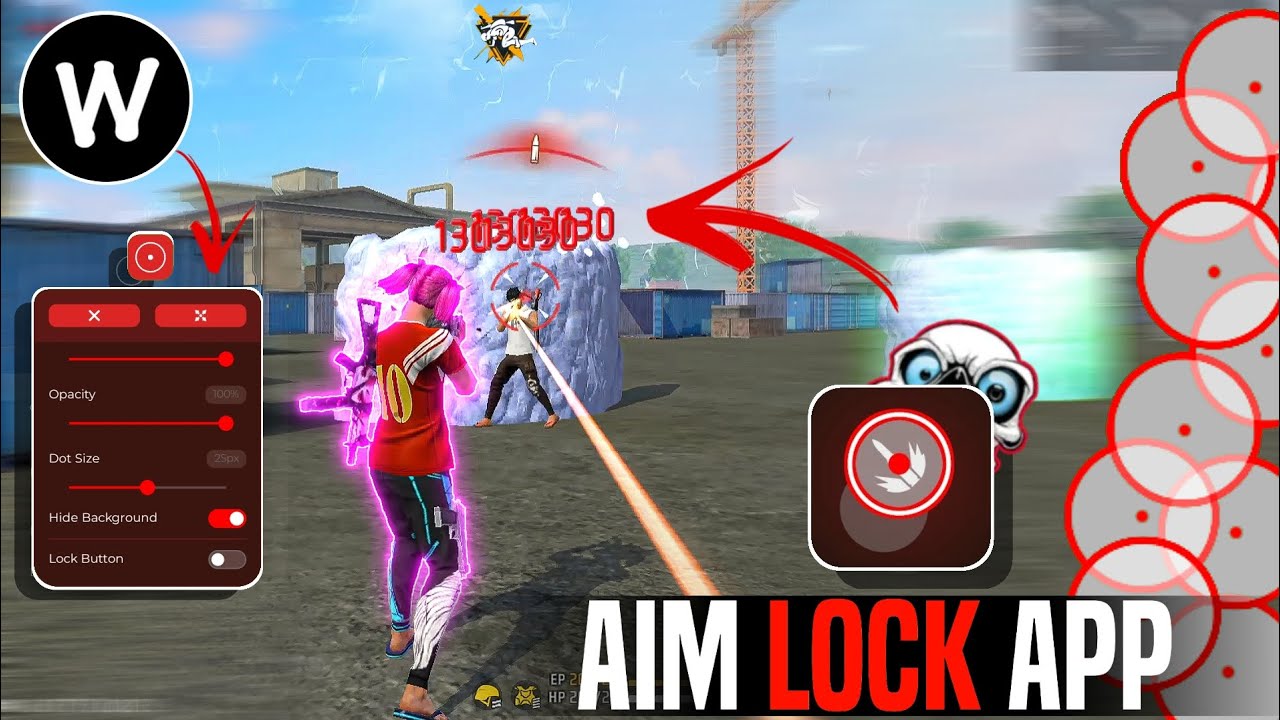 White FF Brazilian Red Fire Button Macro | Free Fire Headshot App | Pirox FF