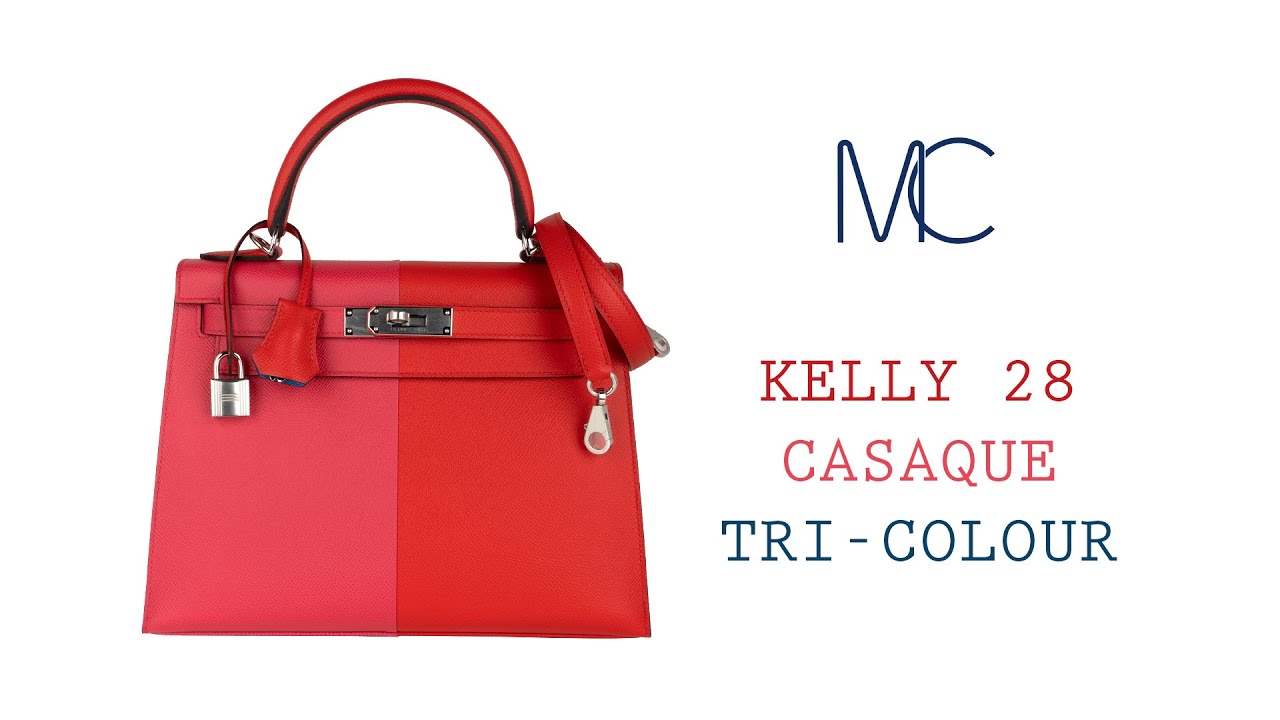 Hermes Kelly 28 Casaque Sellier Bag Rouge de Coeur / Rose Extreme Limited  Edition• MIGHTYCHIC • 