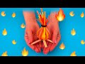 DIY Camping Fire Craft 🔥 | Popsicle Stick &amp; Paper Campfire for Kids #diy #craft #craftyfun #kids
