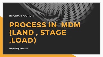 Informatica MDM Process in HUB