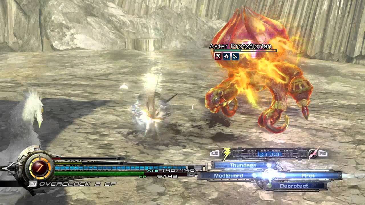 LRFF XIII Mini Boss Battle Lightning vs Aster Protoflorian