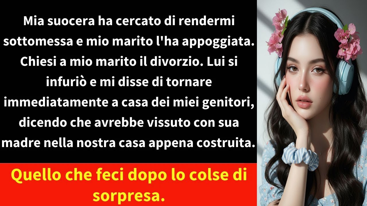 Mia suocera ha cercato di rendermi sottomessa e mio marito l'ha appoggiata. Chiesi a mio marito
