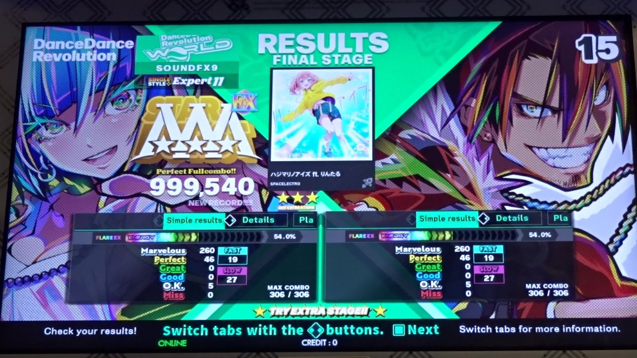 ハジマリノアイズ ft. りんたる - EXPERT (11) - 999,540 (AC PFC#013