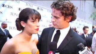 Tonys 2010 Red Carpet: Lea Michele & Jonathan Groff