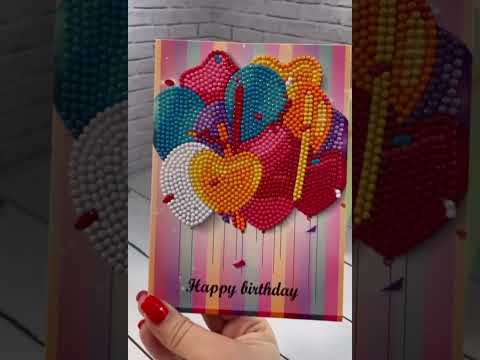 Діамантова мозаїка набір дитячий "Вітальні листівки" Сentrum 89772 13х18см, видео 1