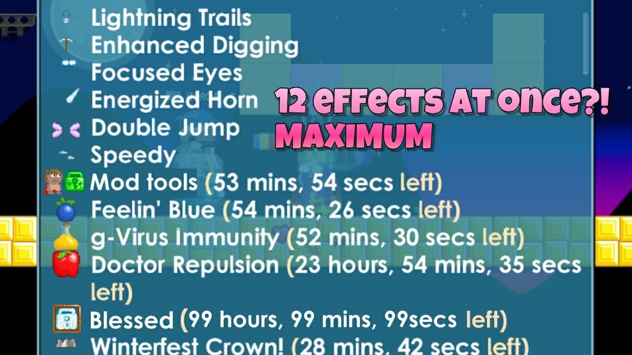 GROWTOPIA 12 EFFECTS AT ONCE IS MAXIMUM??!?!? YouTube