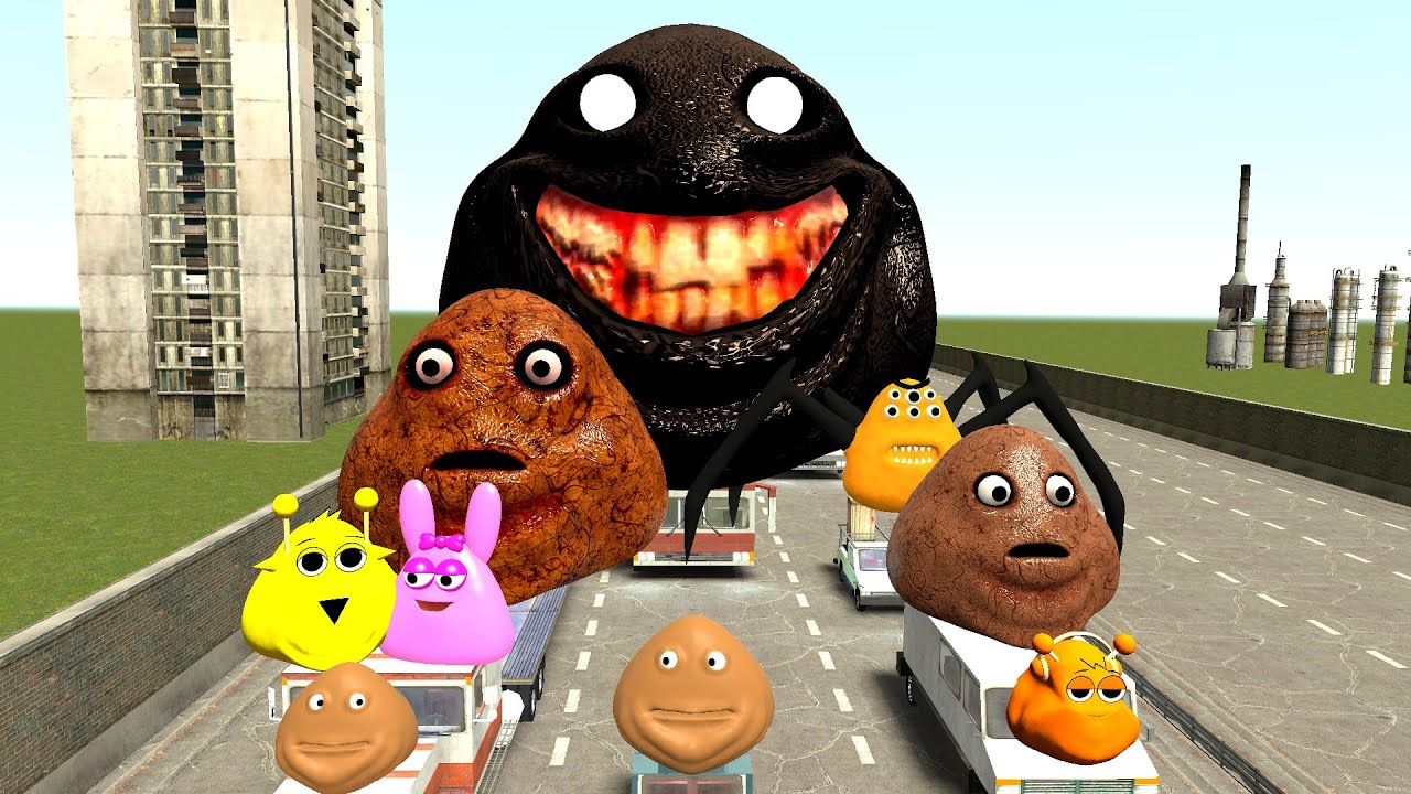 SPARTAN KICKING POU BOU FROM BOU'S REVENGE Of POU BABY in FREEWAY in Garry's Mod!