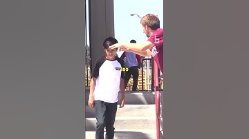 😍 His first FS 180 down the 5 stair #shorts