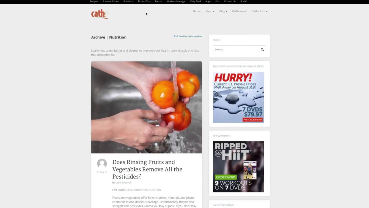 Finding and Searching for fitness Articles on Cathe.com exercise 14.1 class 11