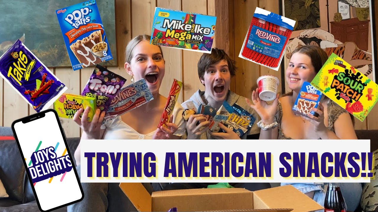 TASTE TESTING 120 WORTH OF AMERICAN SNACKS! Discount code is in the