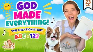 Bible Story for Toddlers! Creation Story | ABCs, Numbers & Bible Verse w/ Annie Jo & River | Ep.1