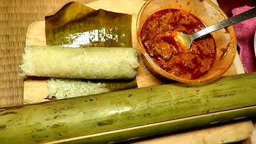 Eating Lemang & Rendang During Eid al-Fitr