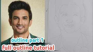 How To Draw Sushant Singh Rajput Step By Step Outline Tutorial For Beginners