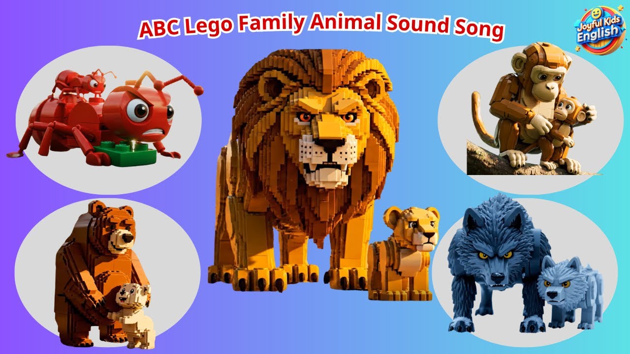 Learn ABC with LEGO Daddy Animals 🦁 | Daddy to the Rescue! | Alphabet Song for Kids