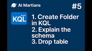 #5 Create Folder, Understand Schema & Drop Table in Azure Data Explorer | Kusto Query Language