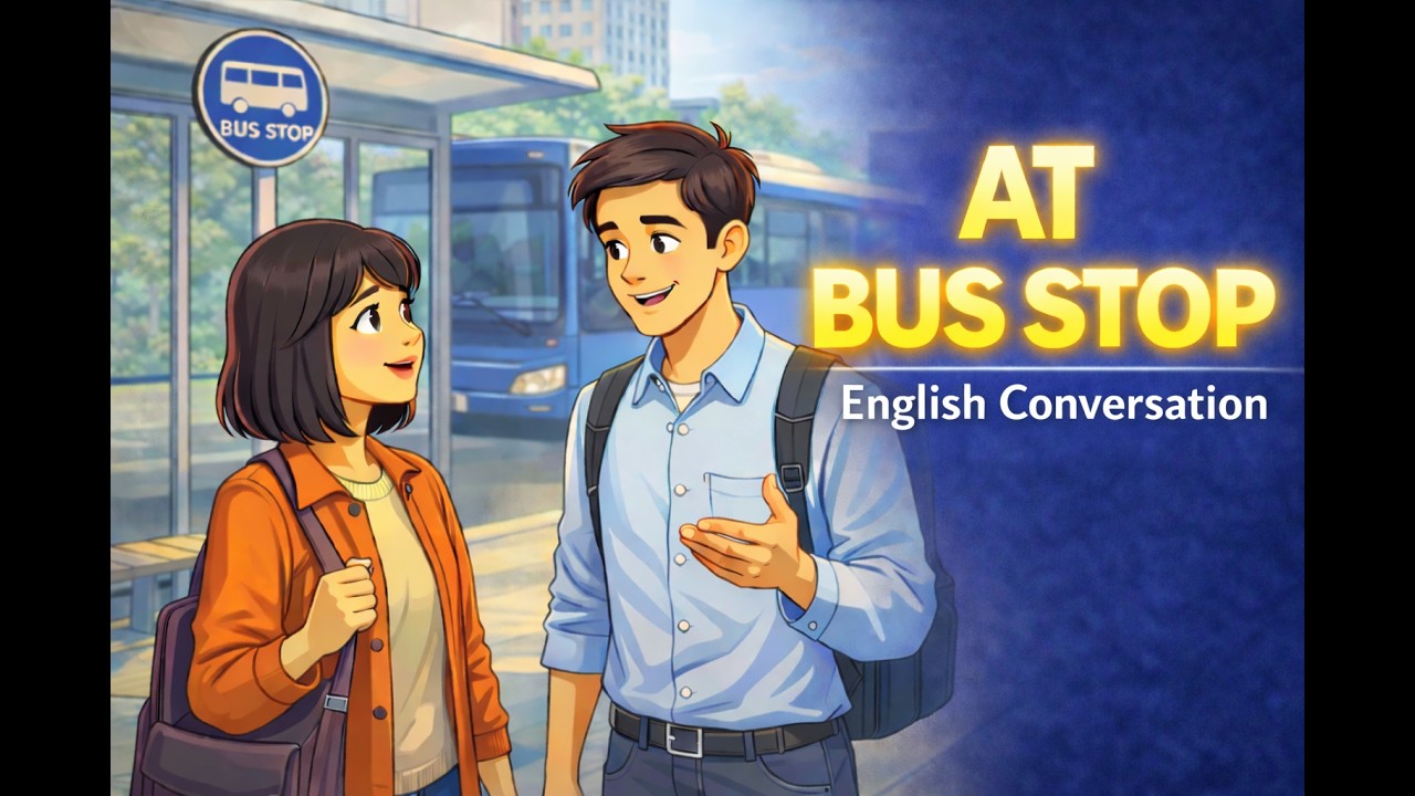English Conversation at the Bus Stop | Real Life English Speaking Practice