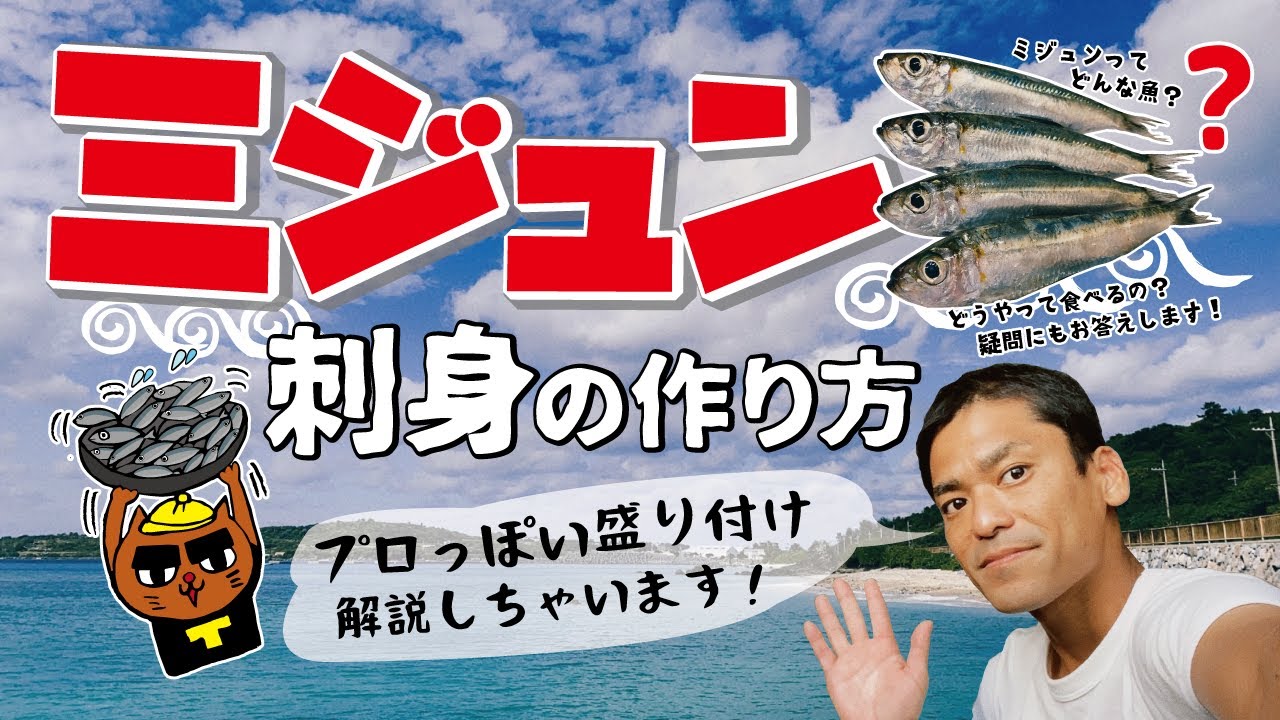 おきなわの魚 「ミジュン」って知ってますか？ ミジュンの刺身の作り方教えます！プロっぽい盛り付けも解説。 - YouTube