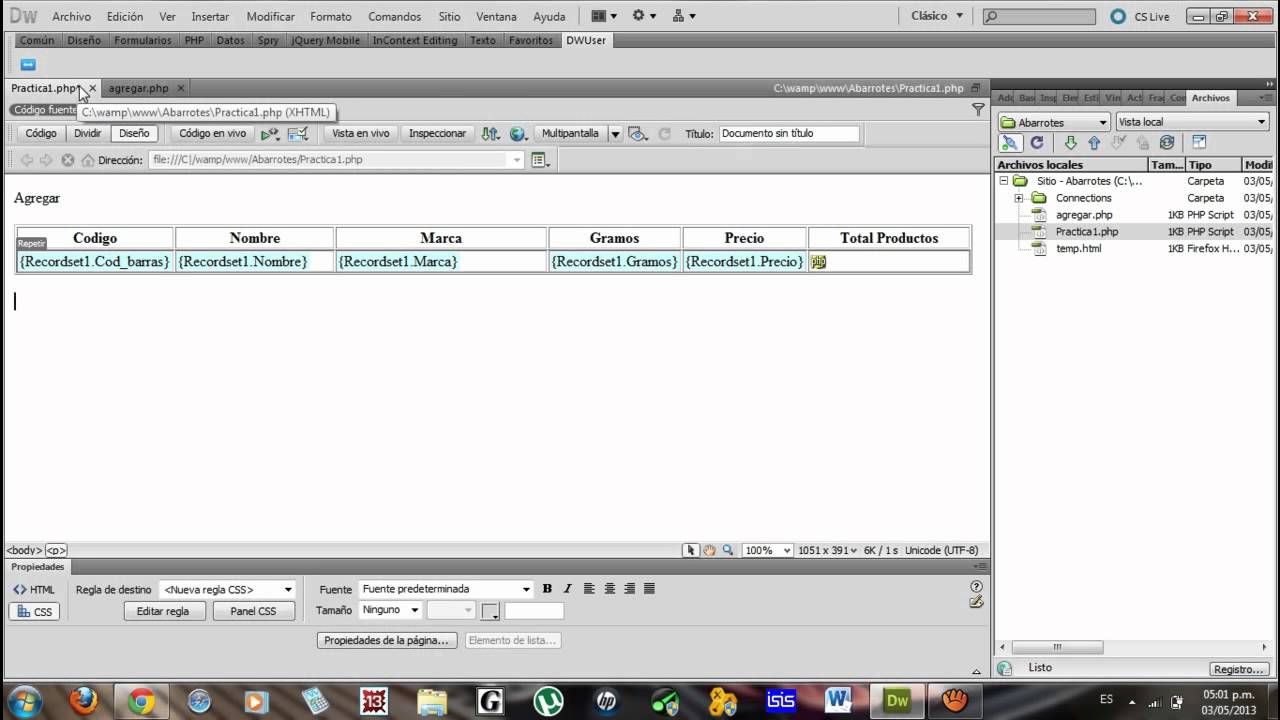 MYSQL/PHP TABLAS Y FORMULARIO YouTube