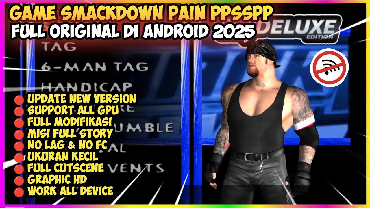 Game Smackdown Pain PPSSPP Android Offline Ukuran Kecil & Ringan Untuk HP Kentang | Gameplay