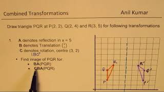 Combined Transformation of Reflection Translation and 180 Rotation GCSE Test