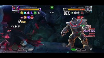 MCOC AW Symbiote Supreme vs. Deathless Thanos on Node 45