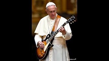 Pope plays a guitar solo #pope #guitar #klingai #ai #jimihendrix #shorts #clip #rock #guitarhero