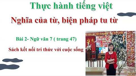 Nghĩa của từ- Thực hành tiếng việt bài 2 ngữ văn 7 trang 47   kết nối tri thức với cuộc sống
